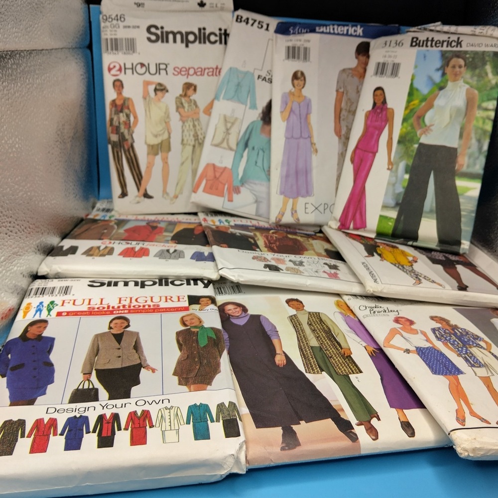 Vintage Sewing Pattern Lot Plus Size Simplicity Butterick FF Expo Wardrobe